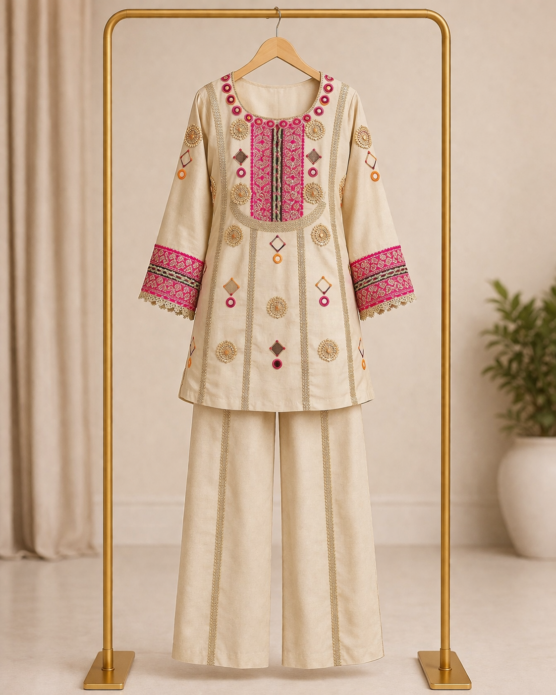 Designer Tishu Shimmer Kurta Pant Set for Women