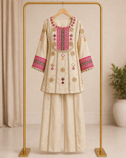 Designer Tishu Shimmer Kurta Pant Set for Women