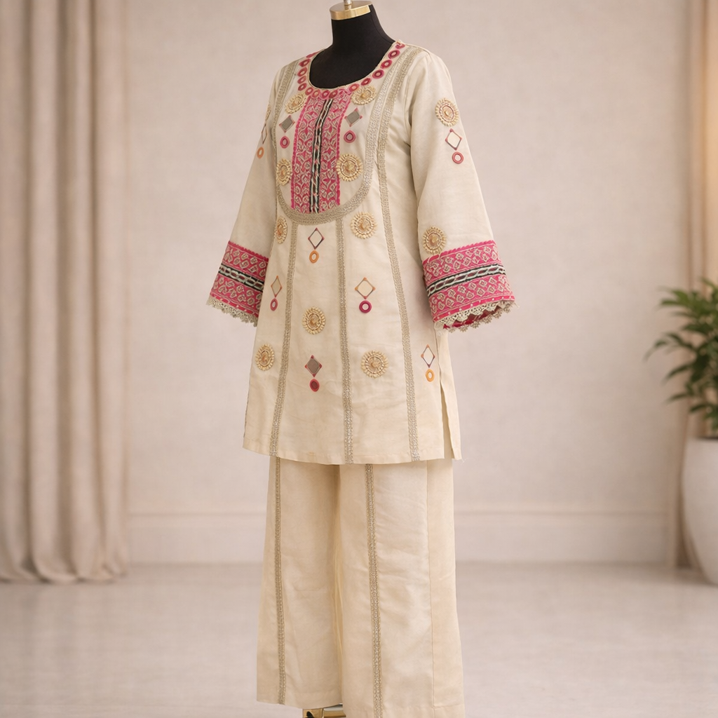 Designer Tishu Shimmer Kurta Pant Set for Women