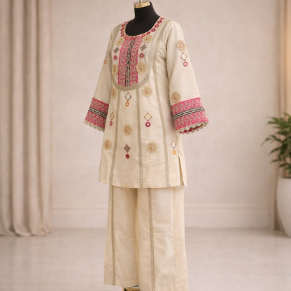 Designer Tishu Shimmer Kurta Pant Set for Women