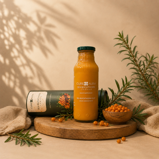CureAura Sea Buckthorn Ladakh Juice | Healthy Supplement | 300ml