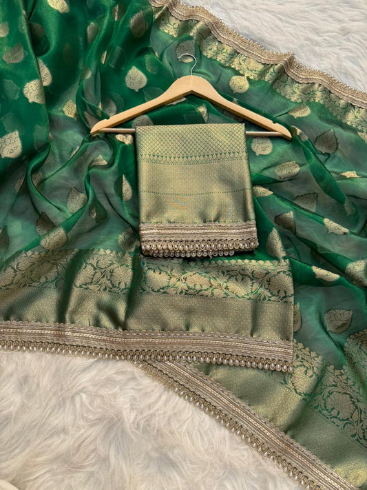 Dyable Tissue Buta Saree