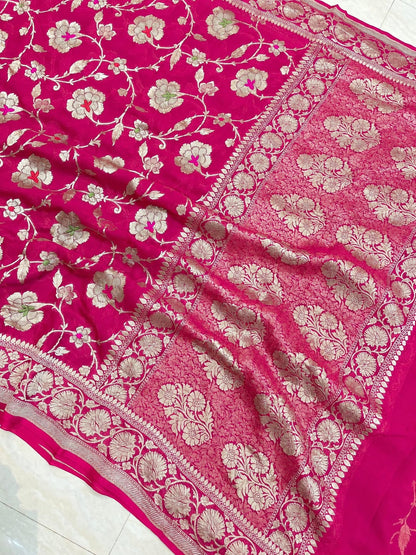 Katan Silk Zari Jaal Saree