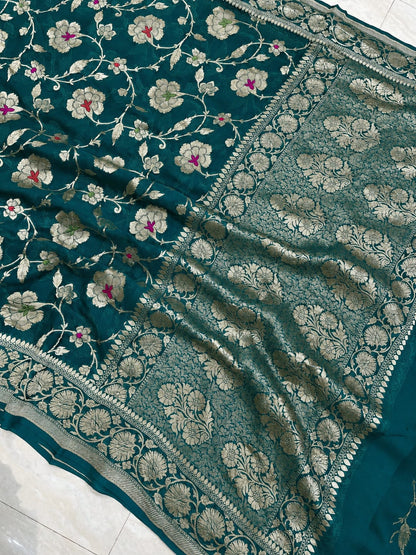 Katan Silk Zari Jaal Saree