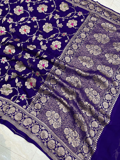 Katan Silk Zari Jaal Saree