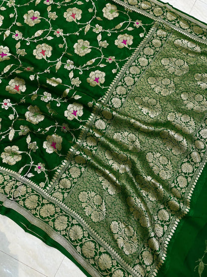 Katan Silk Zari Jaal Saree