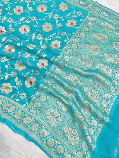 Katan Silk Zari Jaal Saree