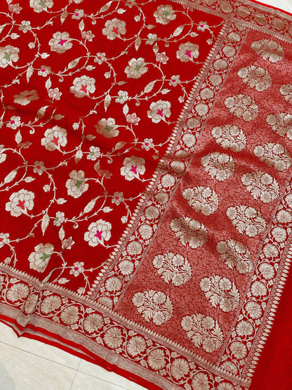 Katan Silk Zari Jaal Saree