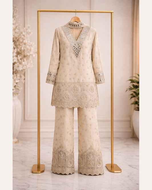 Designer Shimmer Kurta Pant Set for Women